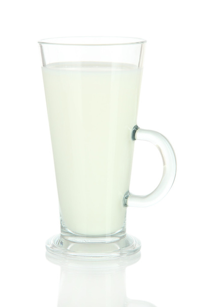 Glass of milk isolated on white - Fotoğraf, Görsel