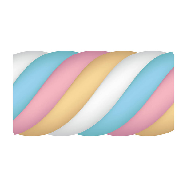 bunte Süßigkeiten Marshmallow-Symbol, realistischer Stil - Vektor, Bild
