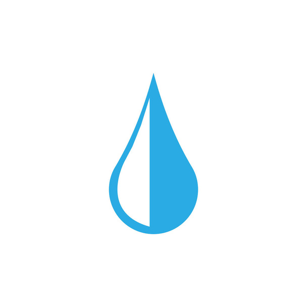 Water drop icon. Vector illustration, flat design. Blue on white - Vetor, Imagem