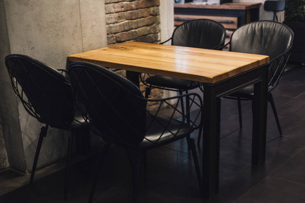 Restaurant modern furniture in loft style - Foto, imagen