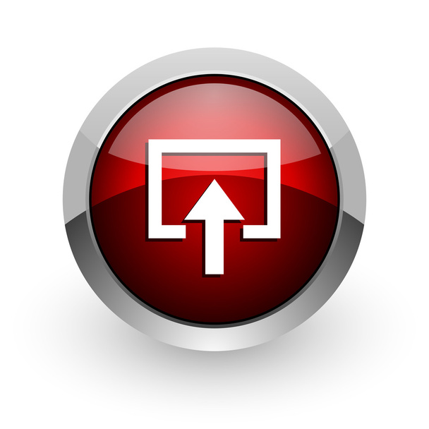 enter red circle web glossy icon - Photo, image