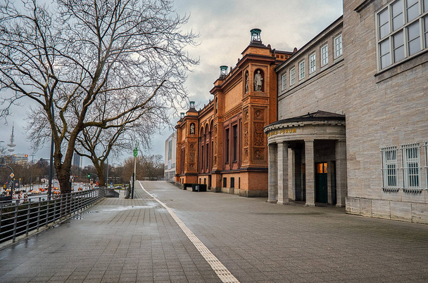 Germany. Hamburg. Town houses on Hamburg street. February 12, 2018 - Valokuva, kuva