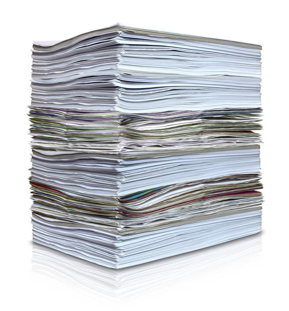 stack of paper pile file isolated letters - Φωτογραφία, εικόνα