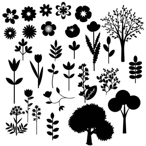 植物のコレクション - ベクター画像