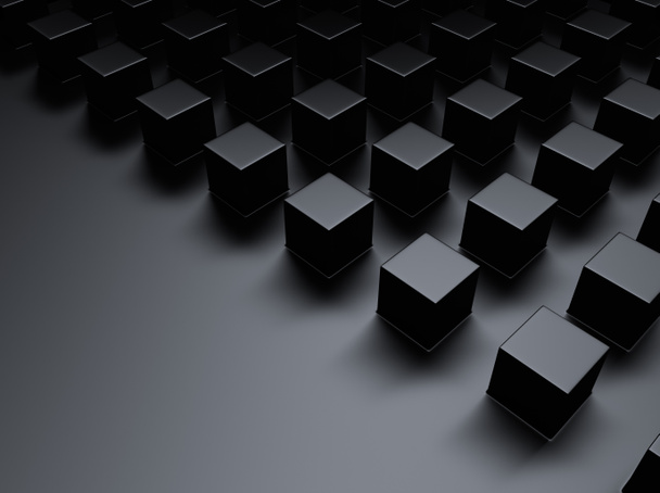 Fondo metálico negro con cubos
 - Foto, imagen