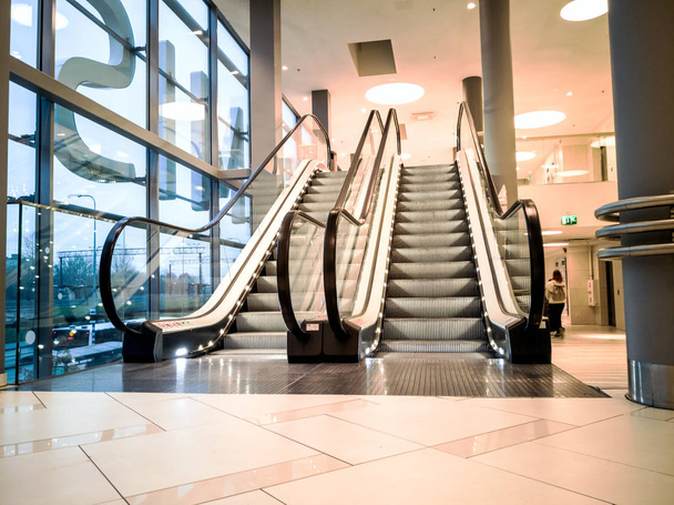 Escalators at the modern shopping  - Photo, Image
