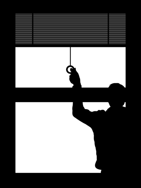 Pulling down the blinds - Photo, image