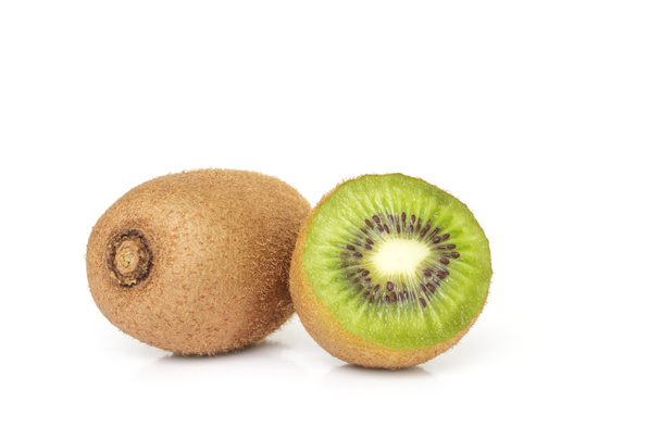 kiwi fruta en rodajas vegetariana orgánica sana naturaleza sobre fondo blanco
 - Foto, Imagen