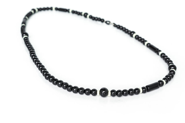 Schwarz-weiße Perlen Hobby Kunst abstrakten Hintergrund - Foto, Bild