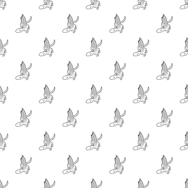Dinosaur lizard pattern vector seamless - Вектор,изображение