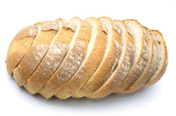 A Sliced Pain De Campagne Au Levain on white isolated. - Photo, Image
