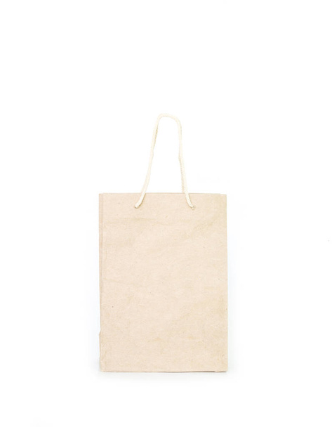 brown paper bag on white background. - Photo, Image