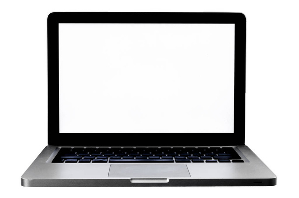 Laptop con schermo vuoto isolato su sfondo bianco. - Foto, immagini