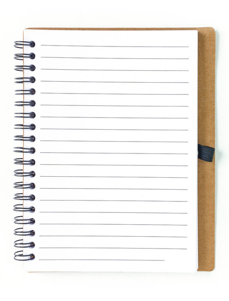 notebook página direita no fundo branco
. - Foto, Imagem