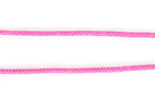 pink threads on white background - Photo, Image