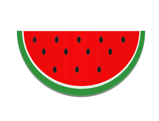 watermelon icon on white background. flat style. watermelon sign icon for your web site design, logo, app, UI.  fruit slice symbol. fresh fruit sign. - Vector, Image