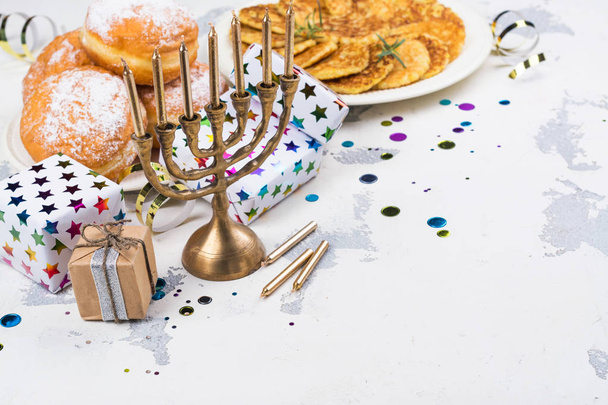 Hanukkah festive background - 写真・画像