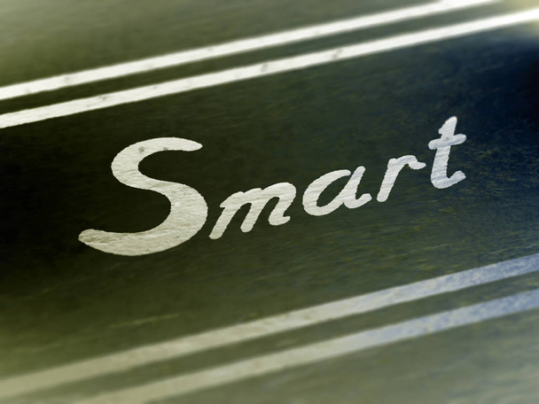"Smart" on paper.  Color Illustration.. - Photo, Image
