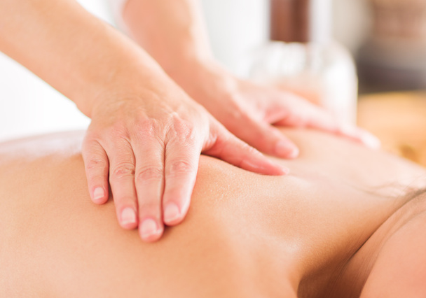 Woman Receiving Massage - Photo, Image
