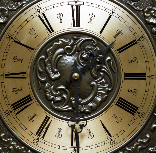 Time concept, old clock, watch dial. - Fotó, kép