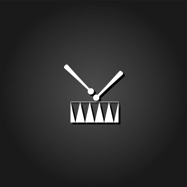 Snare Drum icon flat - Vector, Image
