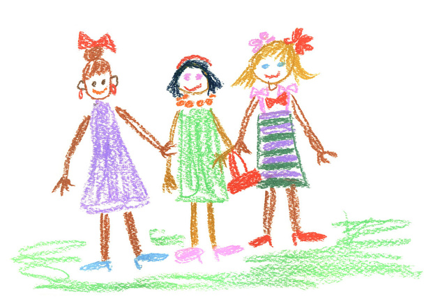 drie kleine meisjes - Foto, afbeelding