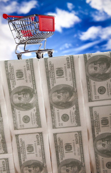 Shopping trolley, discount - Foto, Bild