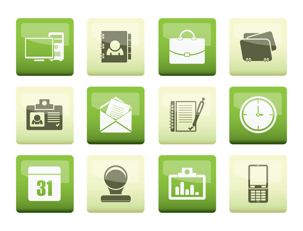 Web Applications, Business and Office icons, Universal icons over color background - vector icon set - Wektor, obraz