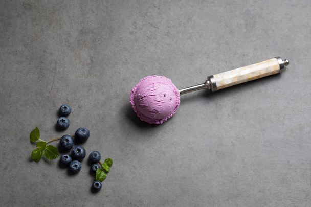 blueberry icecream refreshment gelato diet sweet home made - Fotoğraf, Görsel
