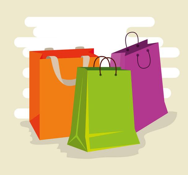 sale bags to super online promotion - Vector, Imagen