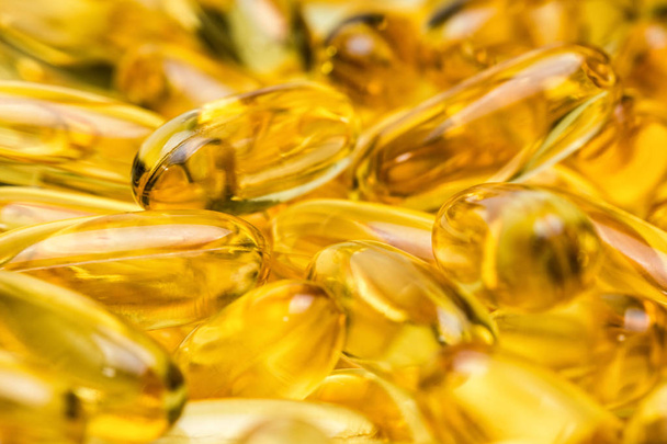 Image background of healthy fish oil in capsules - Photo, Image