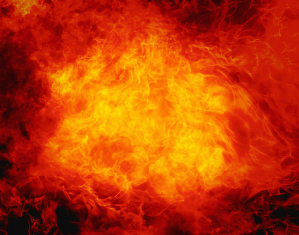 achtergrond van het vuur als een symbool van de hel en eeuwige kwelling - Foto, afbeelding