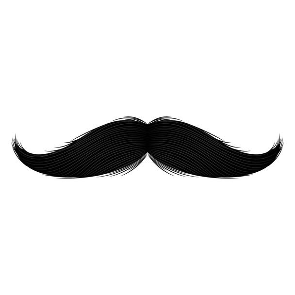 Isolated moustache silhouette - Vector, Image