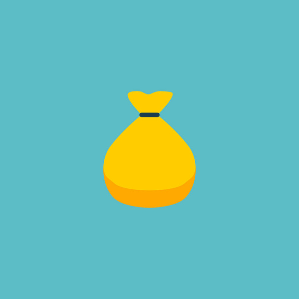 Грошова сумка значок плоский елемент. ілюстрація значка грошової сумки плоска ізольована на чистому фоні для дизайну логотипу вашого мобільного додатка
. - Фото, зображення