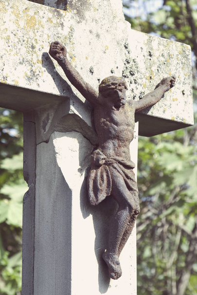 Santa cruz con Jesucristo crucificado (detalles
) - Foto, Imagen