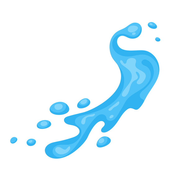 Water splash. Vector cartoon illustration  - Vector, Image