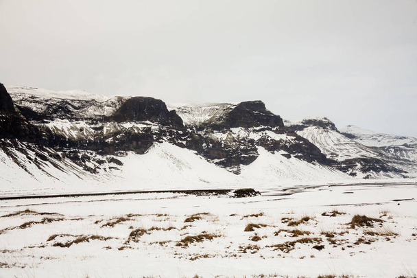 Beautiful scenery in winter snow Iceland - Zdjęcie, obraz