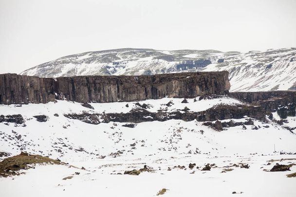Beautiful scenery in winter snow Iceland - Фото, зображення