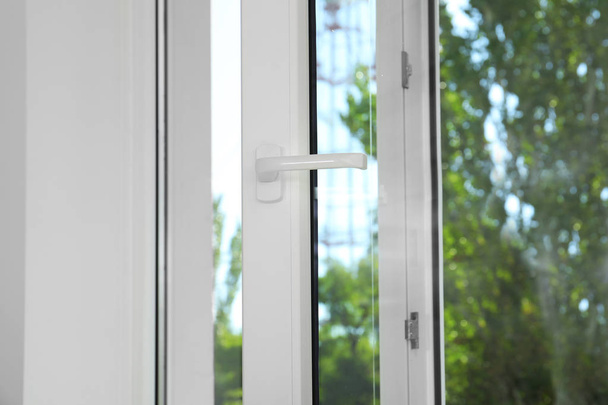 View through new open modern window indoors - Photo, Image
