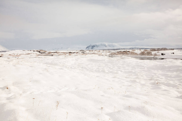 Thingvellir National Park or better known as Iceland pingvellir National Park during winter - Foto, Bild