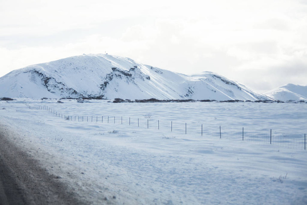 Thingvellir National Park or better known as Iceland pingvellir National Park during winter - Fotoğraf, Görsel