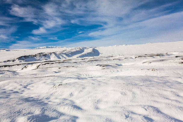 Jokulsarlon snow landscape in Hvannadalshnukur, Iceland for beautiful background - Foto, immagini
