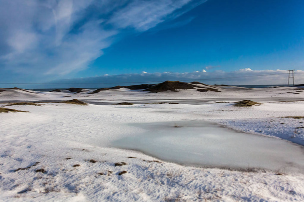 Jokulsarlon snow landscape in Hvannadalshnukur, Iceland for beautiful background - Fotografie, Obrázek