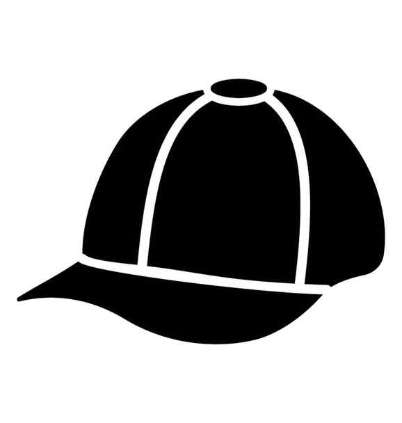 Mütze, Mode Kopfbedeckungen solide Ikone Design  - Vektor, Bild