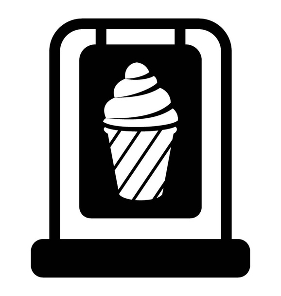 An ice cream parlor solid icon design  - Vettoriali, immagini
