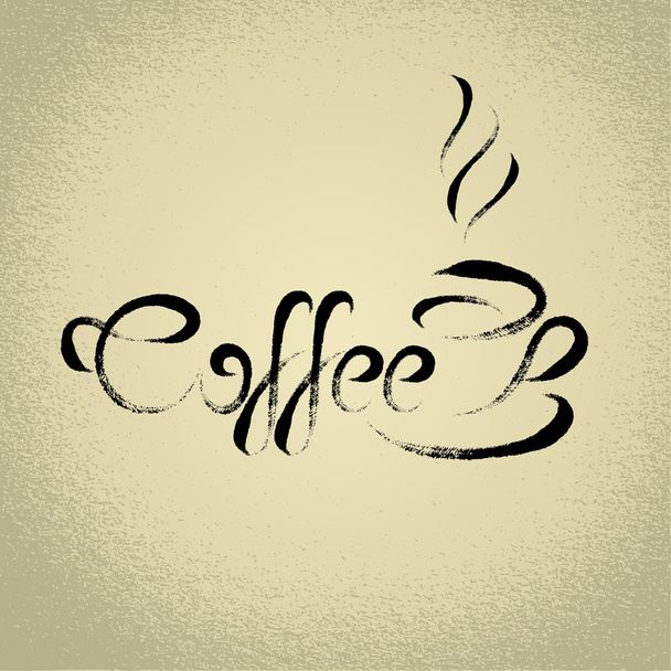 Signo de café con el título. ideal para menú de café
 - Vector, imagen