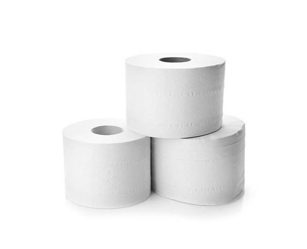 рулони туалетного паперу на білому тлі
 - Фото, зображення