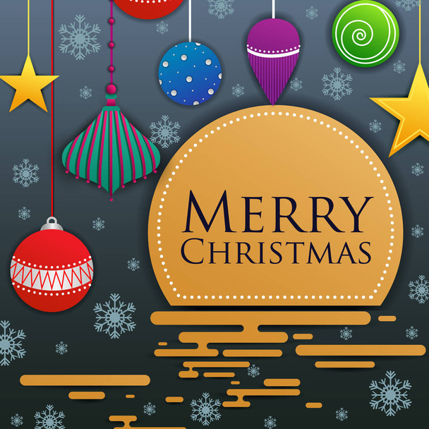 illustration vectorielle de Joyeux Noël et bonne année salutations saisonnières fond
 - Vecteur, image