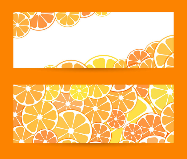 Set horizontal bright banner with empty place for text. Vector i - ベクター画像