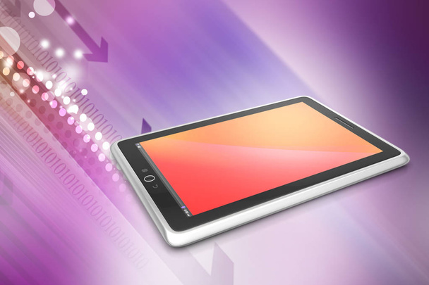 3D illustration of Touch screen tablet computer  - Foto, imagen